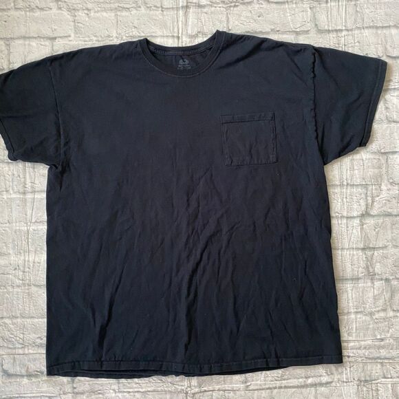 Fruit of the loom men 2XL 100% cotton 8 bundle short sleeve pocket tees black - Picture 5 of 10